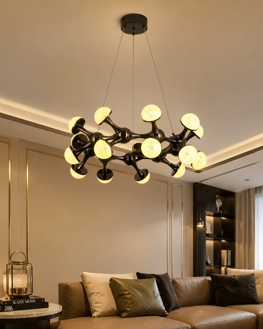 Noctavia Orb Branch Chandelier - 18 Lights 