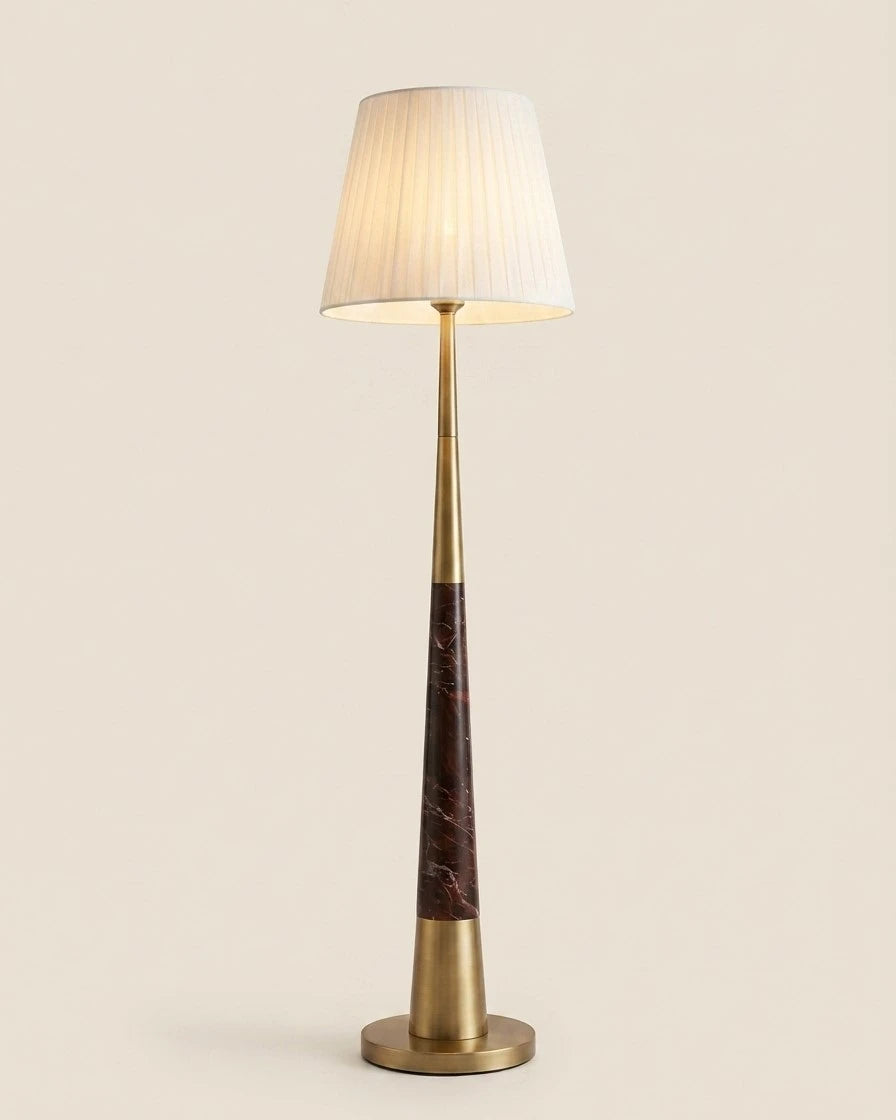 Conical Marble Taper Floor Lamp