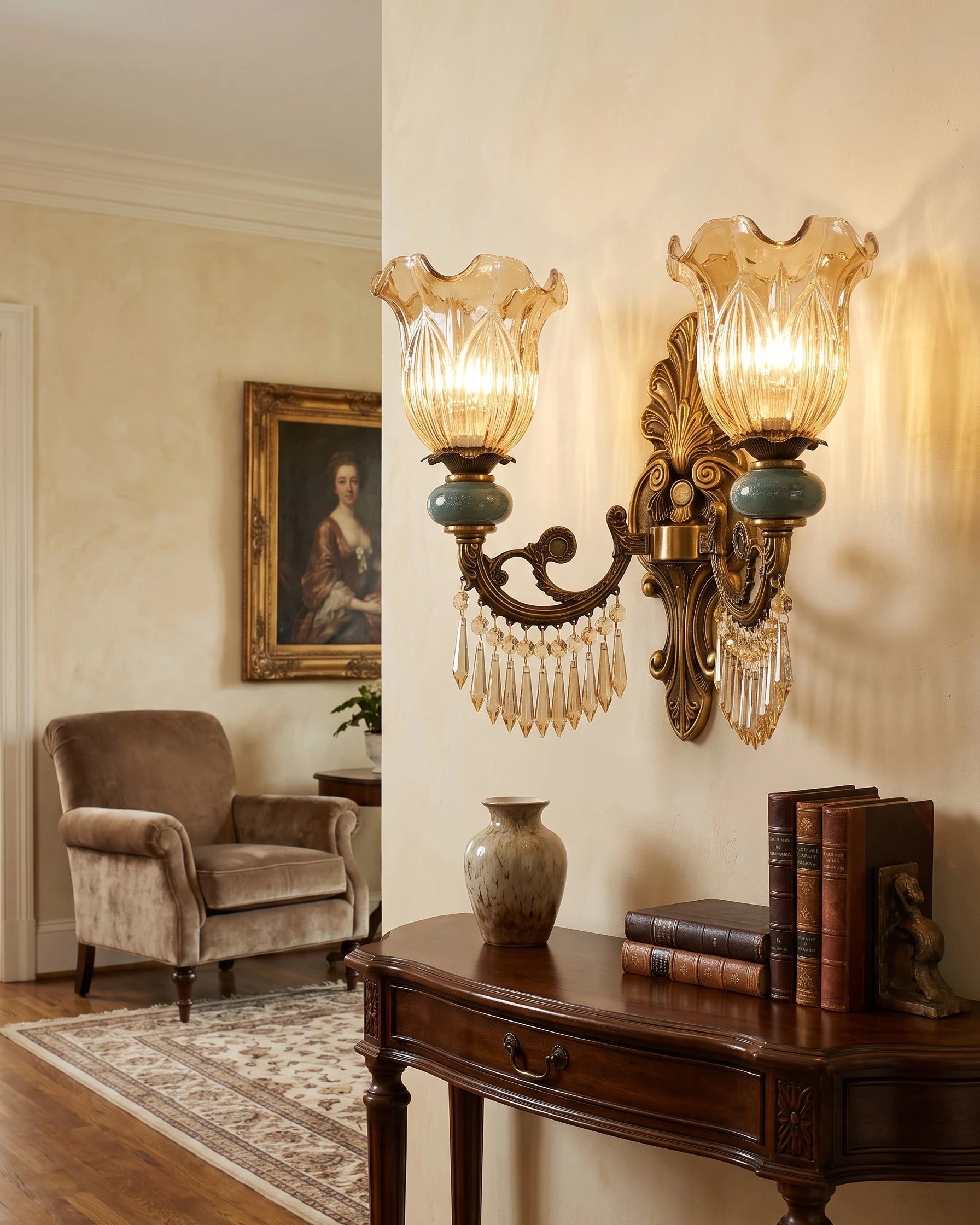 Emerald Petal Wall Light 