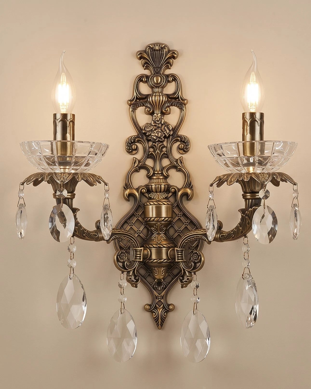 Vintage Flame Wall Light - 2 Light