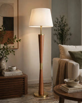 Kona Wood Grain Floor Lamp 