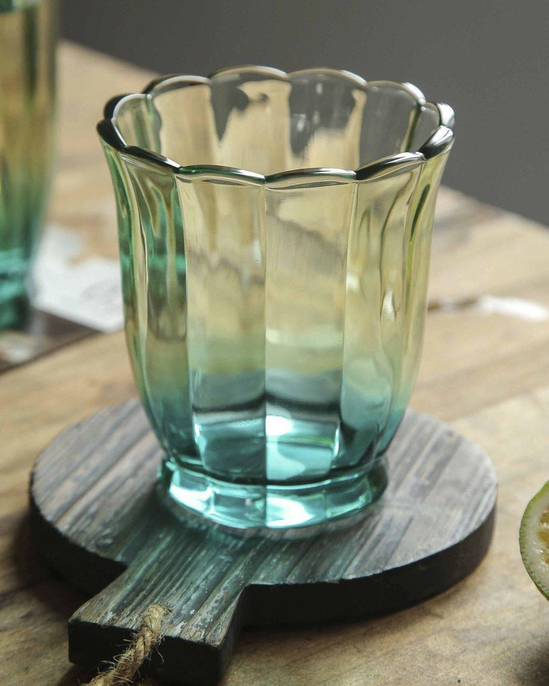Green Ombré Tulip Tumbler - Set of 6 