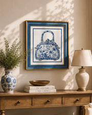 Blue & White Framed Wall Art - 12"x12"
