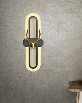 Oval Shaped Dear LED Wall Light - Black - The Decor Kart 