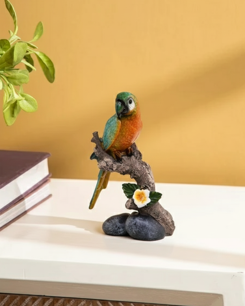 Tropical Parrot Decorative Figurine 