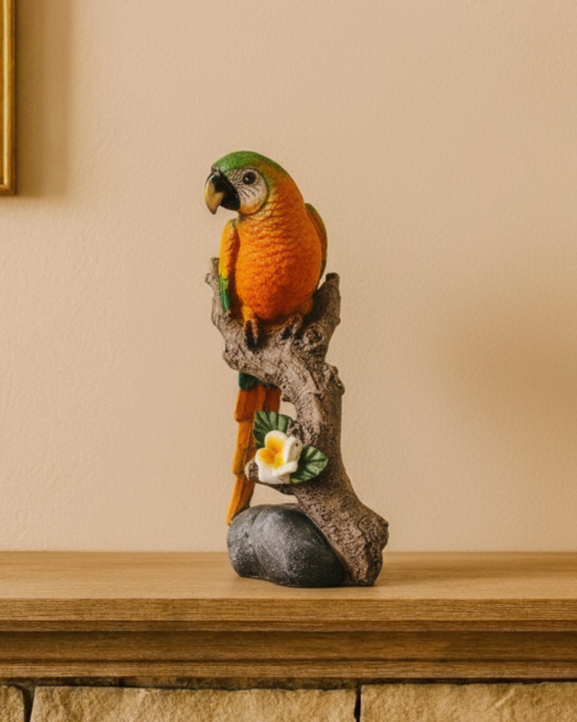 Tropical Parrot Decorative Figurine 