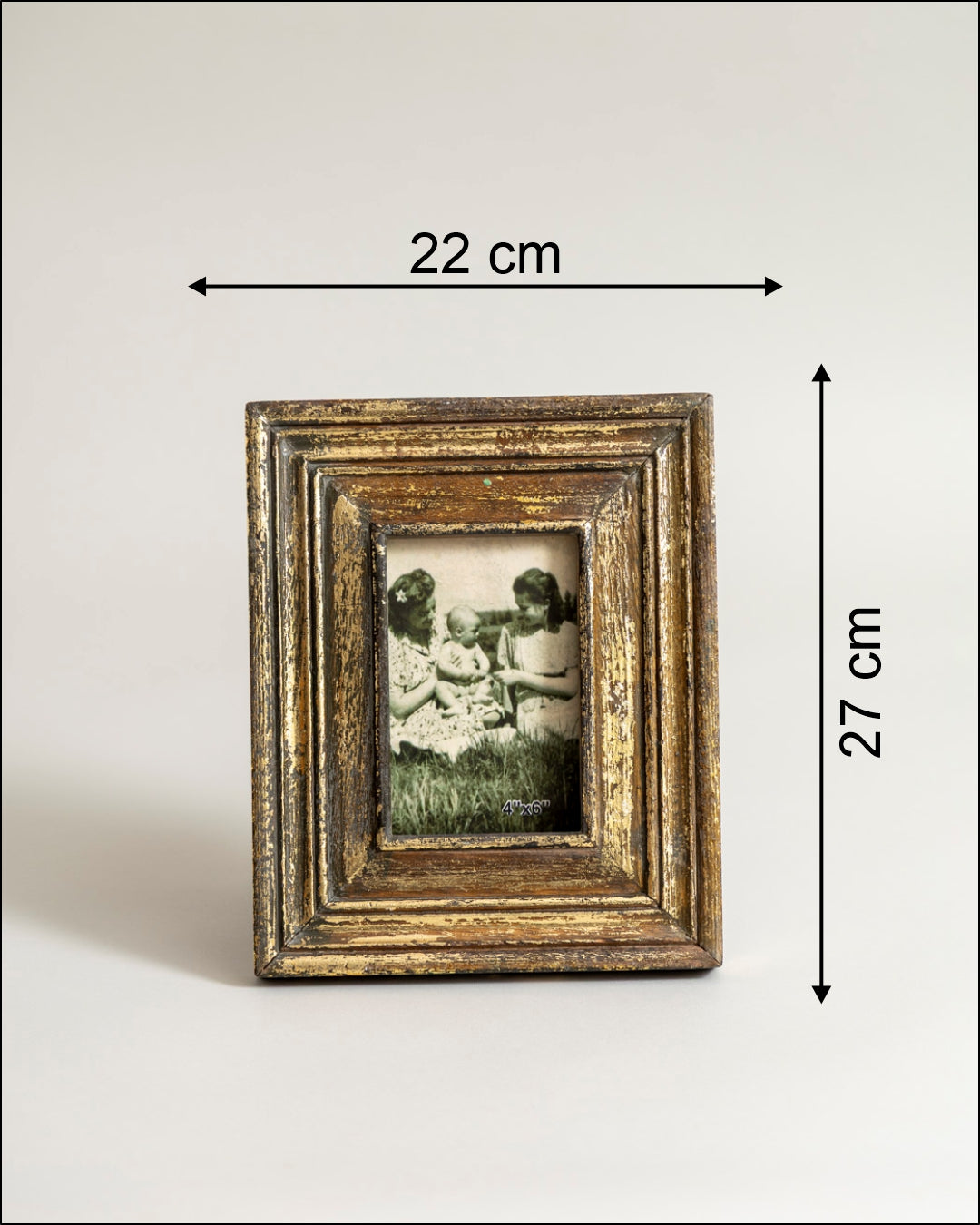 Antique Gold Layered Photo Frame 
