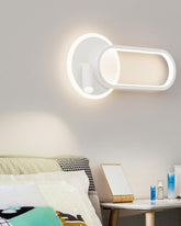 Oval Shaped LED Spot Wall Light - White 