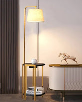 Elegant Floor Lamp With Side Table 