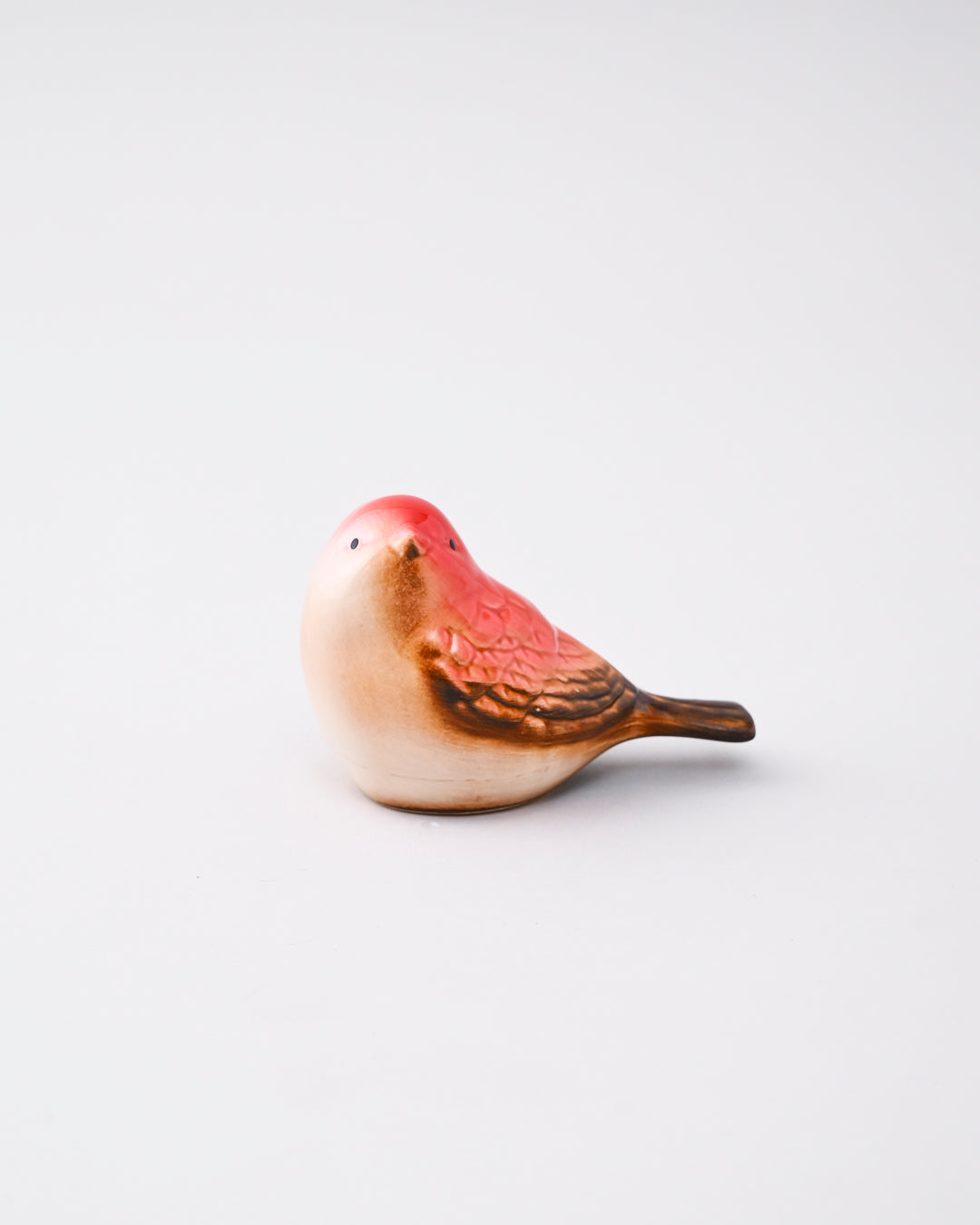 Blossom Finch Decorative Bird Figurine - Orange 
