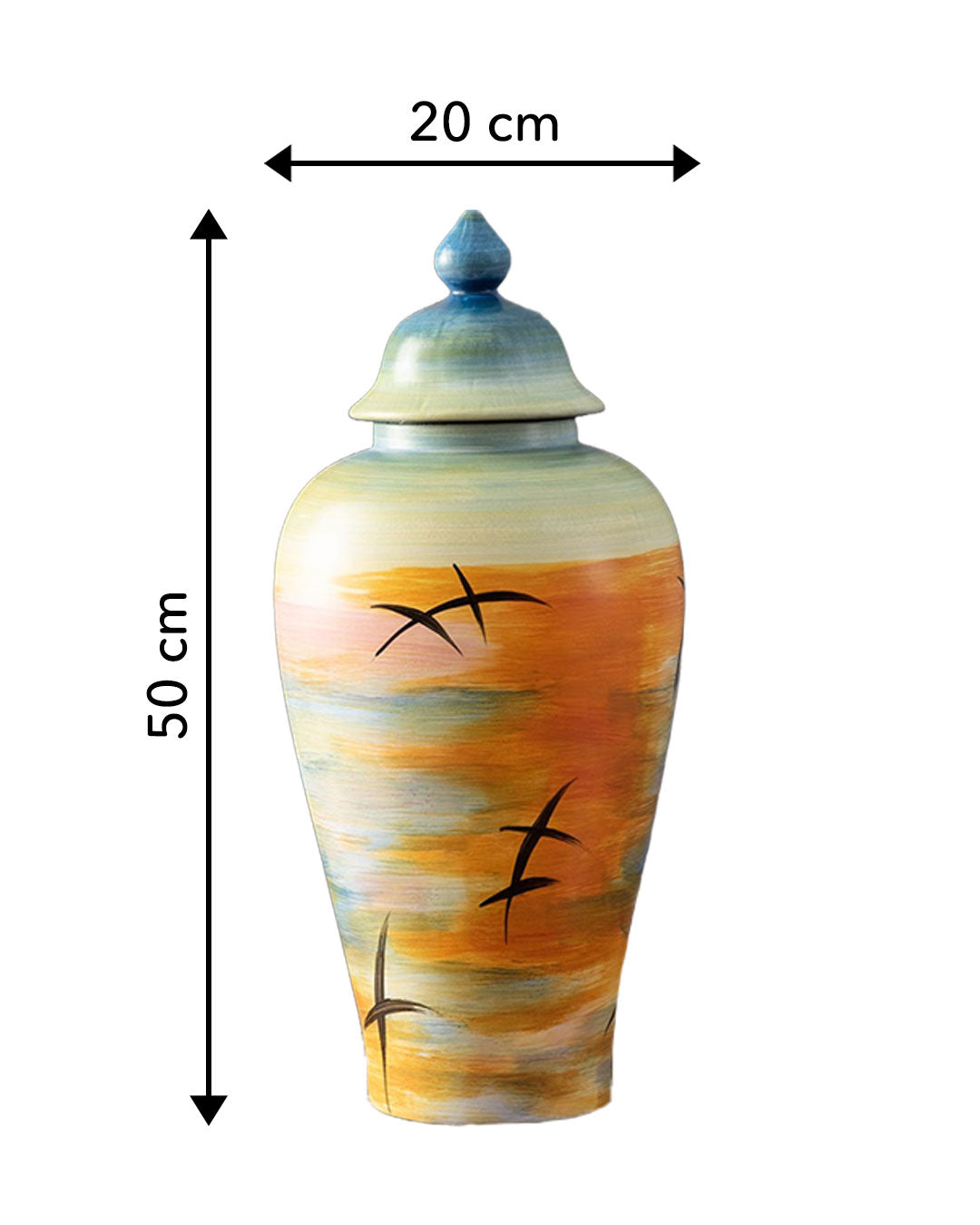 Ombré Tall Ginger Jar small - The Decor Kart