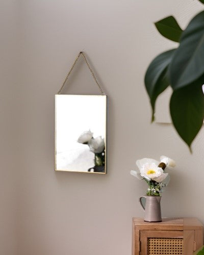 Golden Hanging Mirror - The Decor Kart 