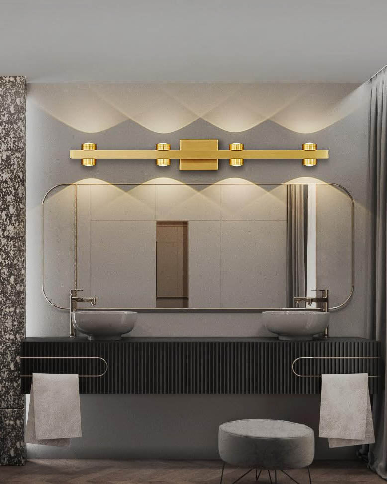 Radiant Gold Mirror Wall Light - 4 Lights 