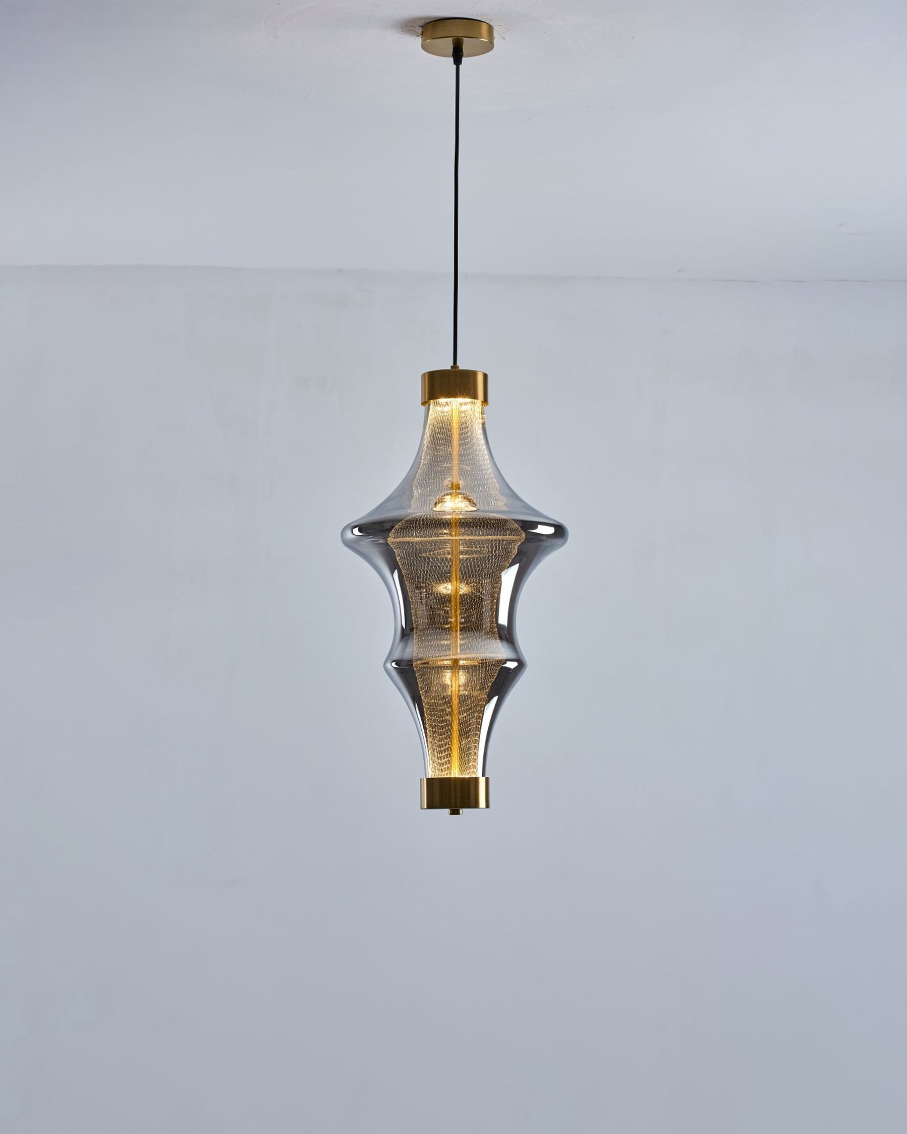 Smoke Hourglass Pendant Light 