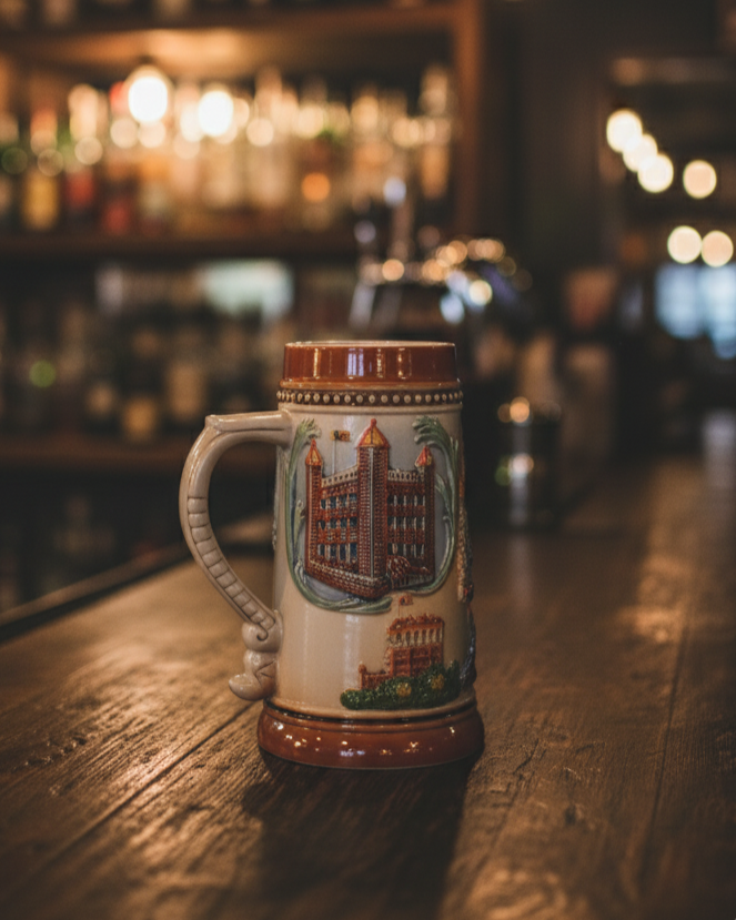 European Landmark Vintage Stein Beer Mug 