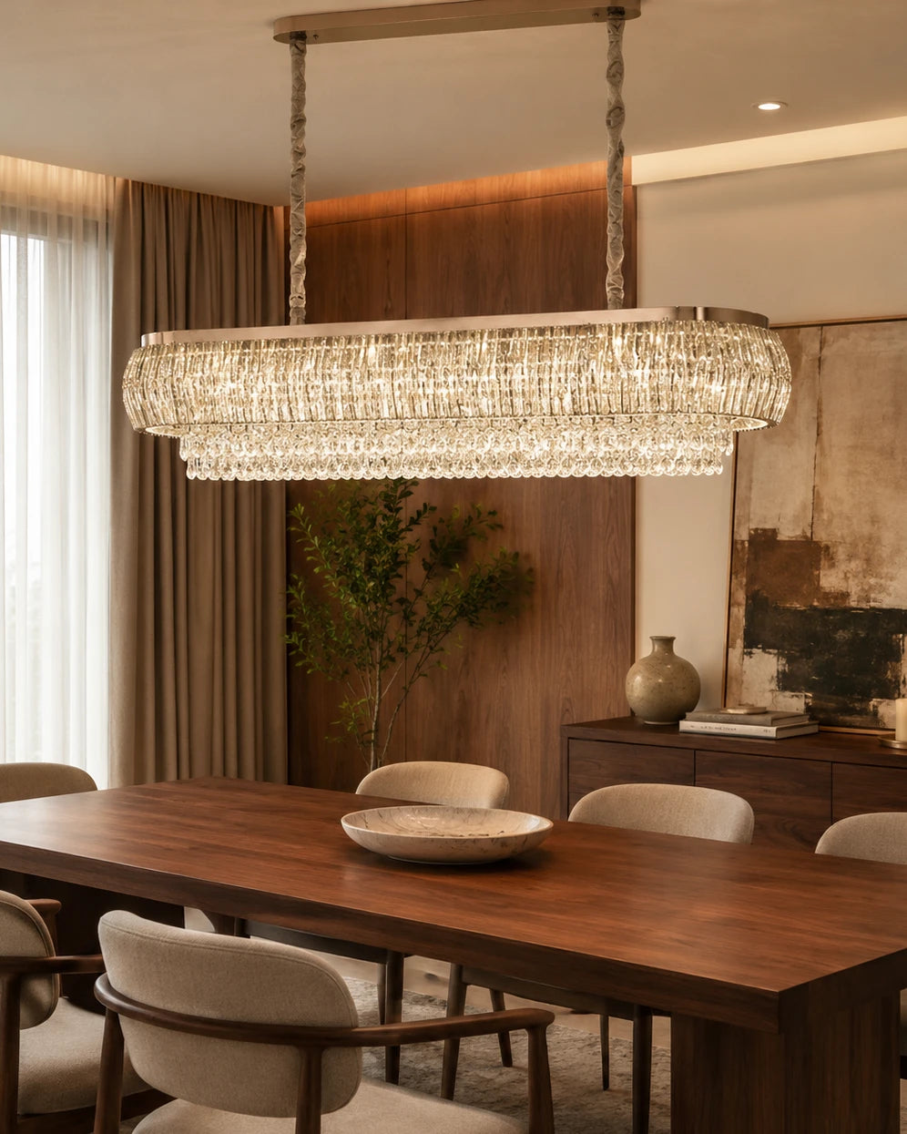 Luméra Linear Crystal Chandelier 
