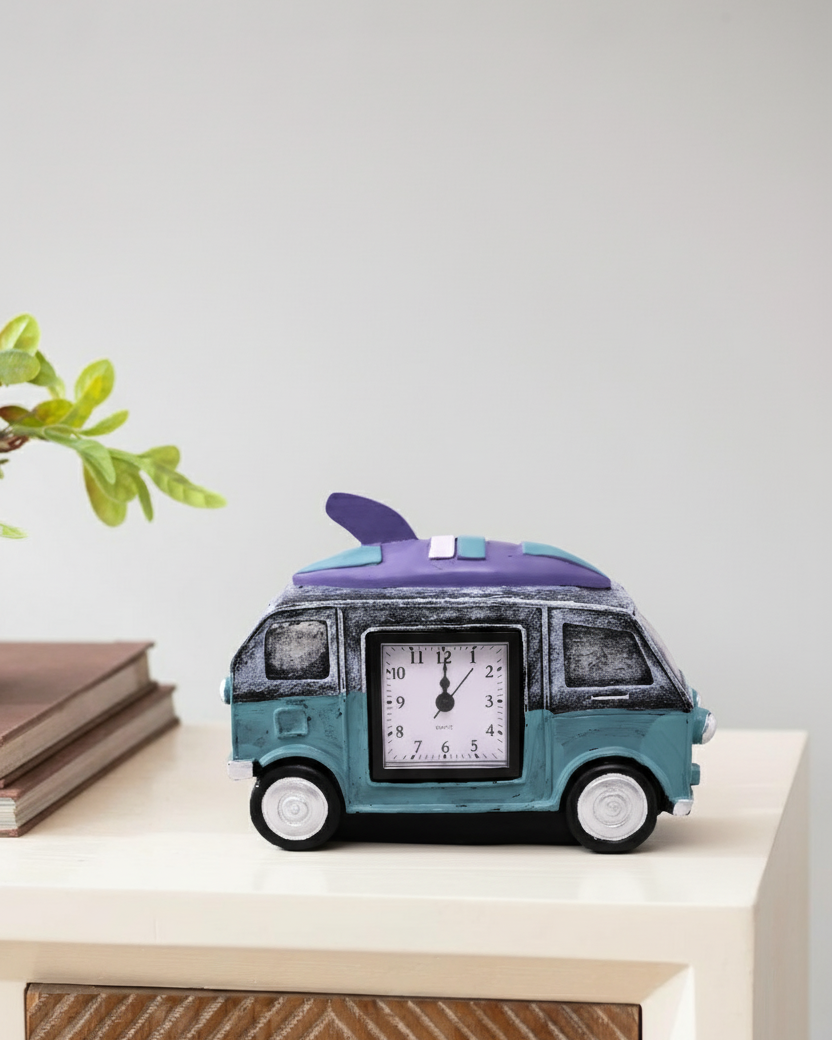 Classic Camper Tabletop Clock - Green 