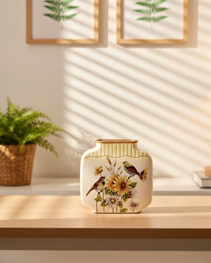 Meadow Song Vase & Decorative Plate - Set Of 3 