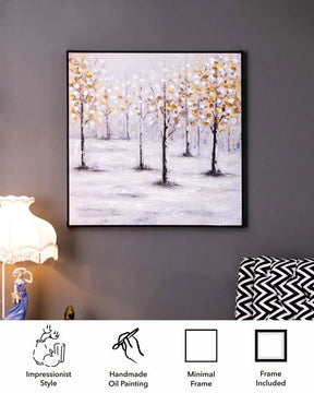 Anes of Autumn Semi Hand-made Wall Art - 32*32 Inch
