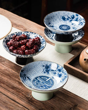 Blue & White Fruit Bowl / Nut Bowl - The Decor Kart 