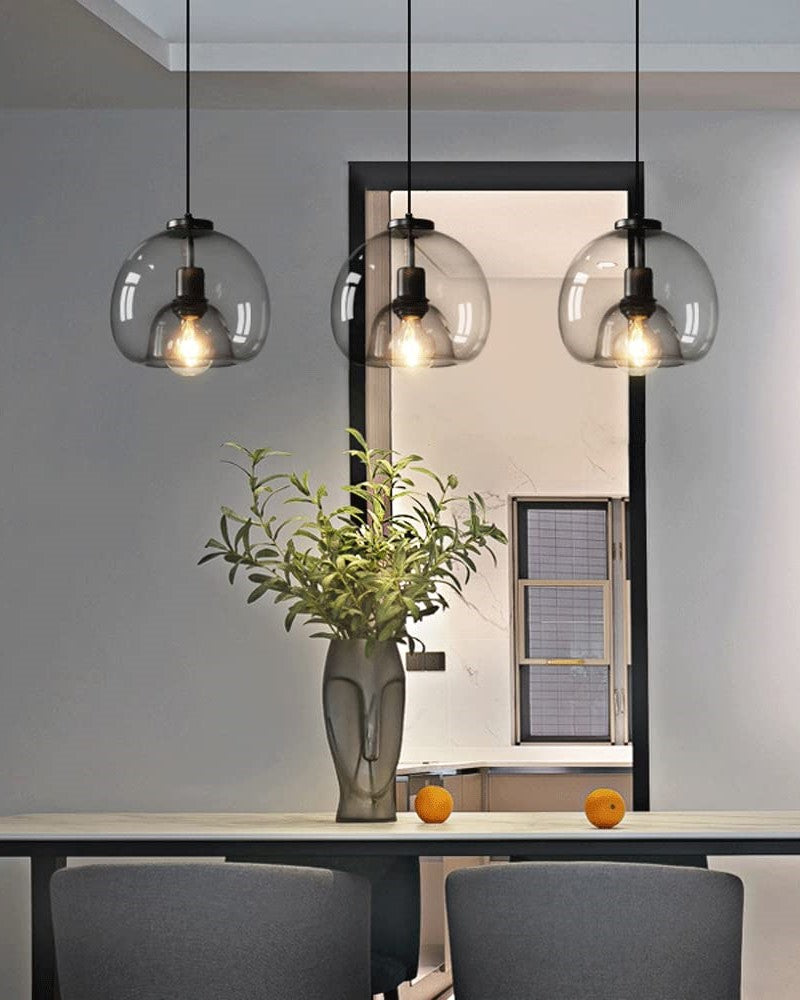Modern Smoke Grey Hanging Pendant Light-1L 