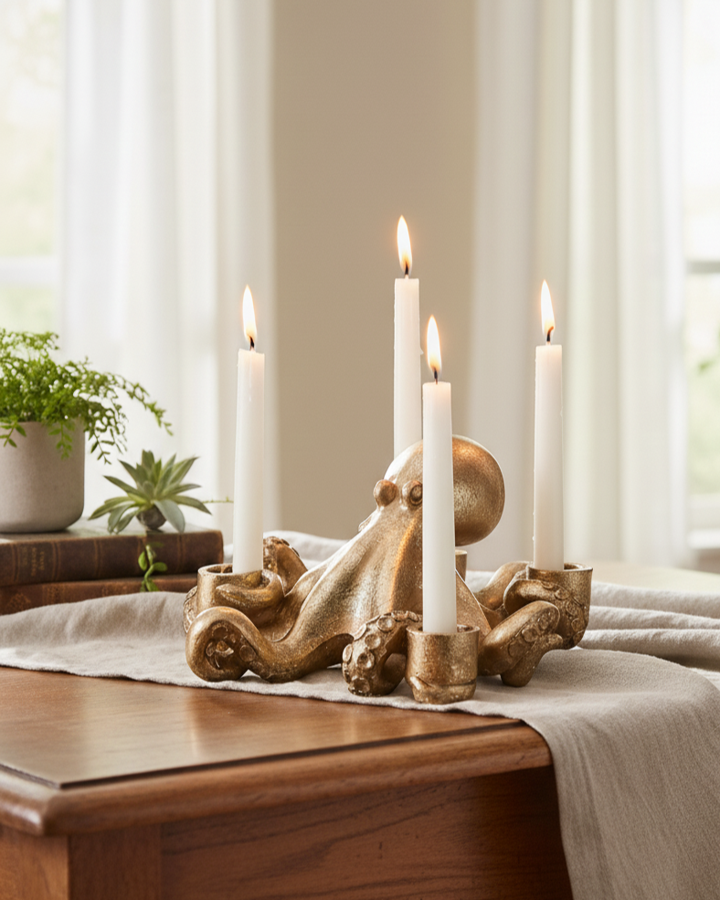 Marine Glow Octopus Candle Holder 
