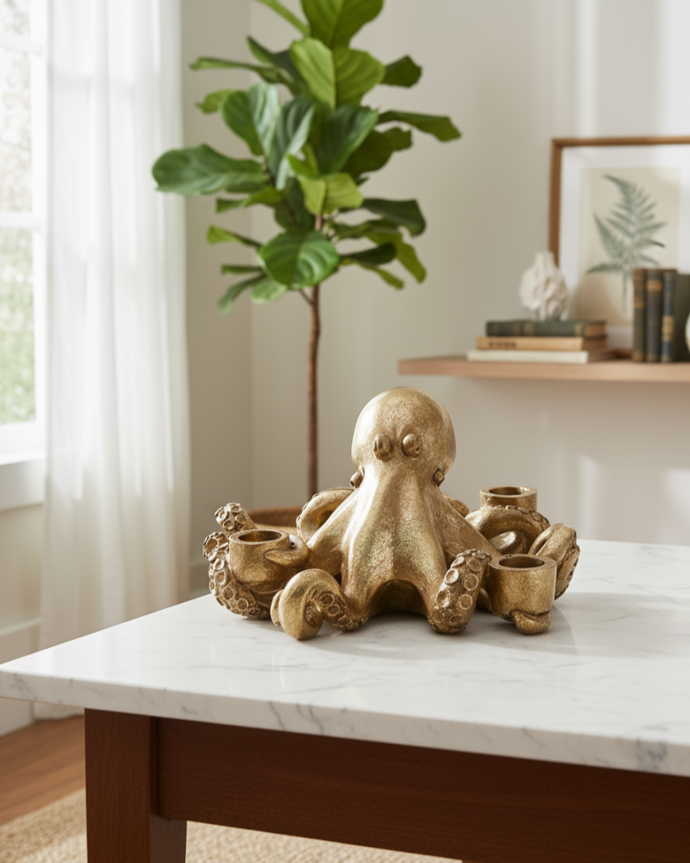 Marine Glow Octopus Candle Holder 