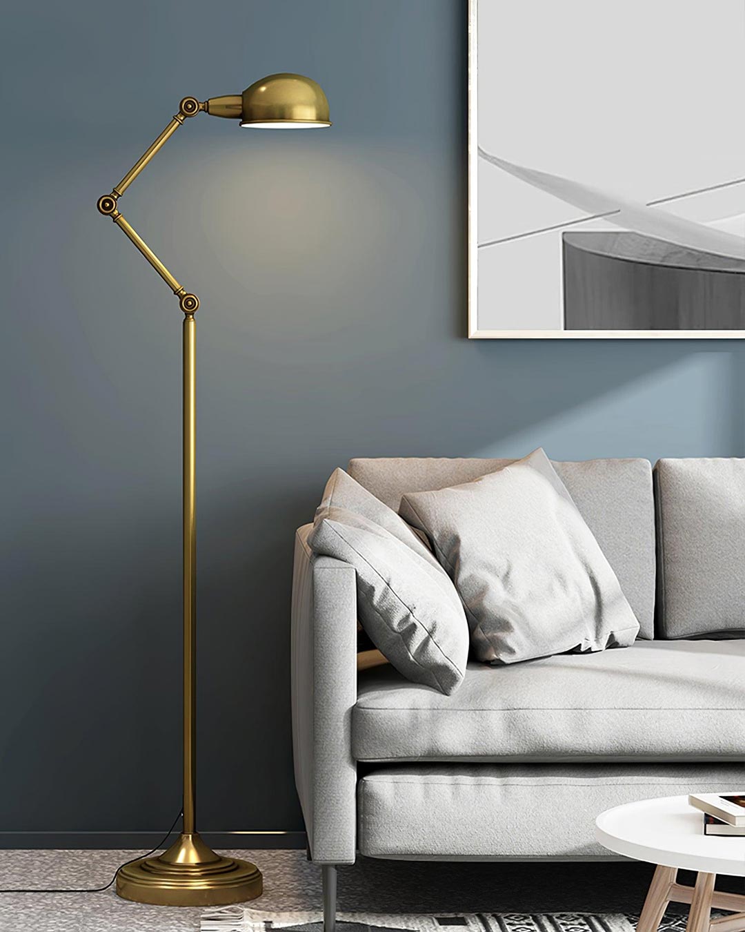 Vintage Iron Adjustable Floor Lamp - The Decor Kart 