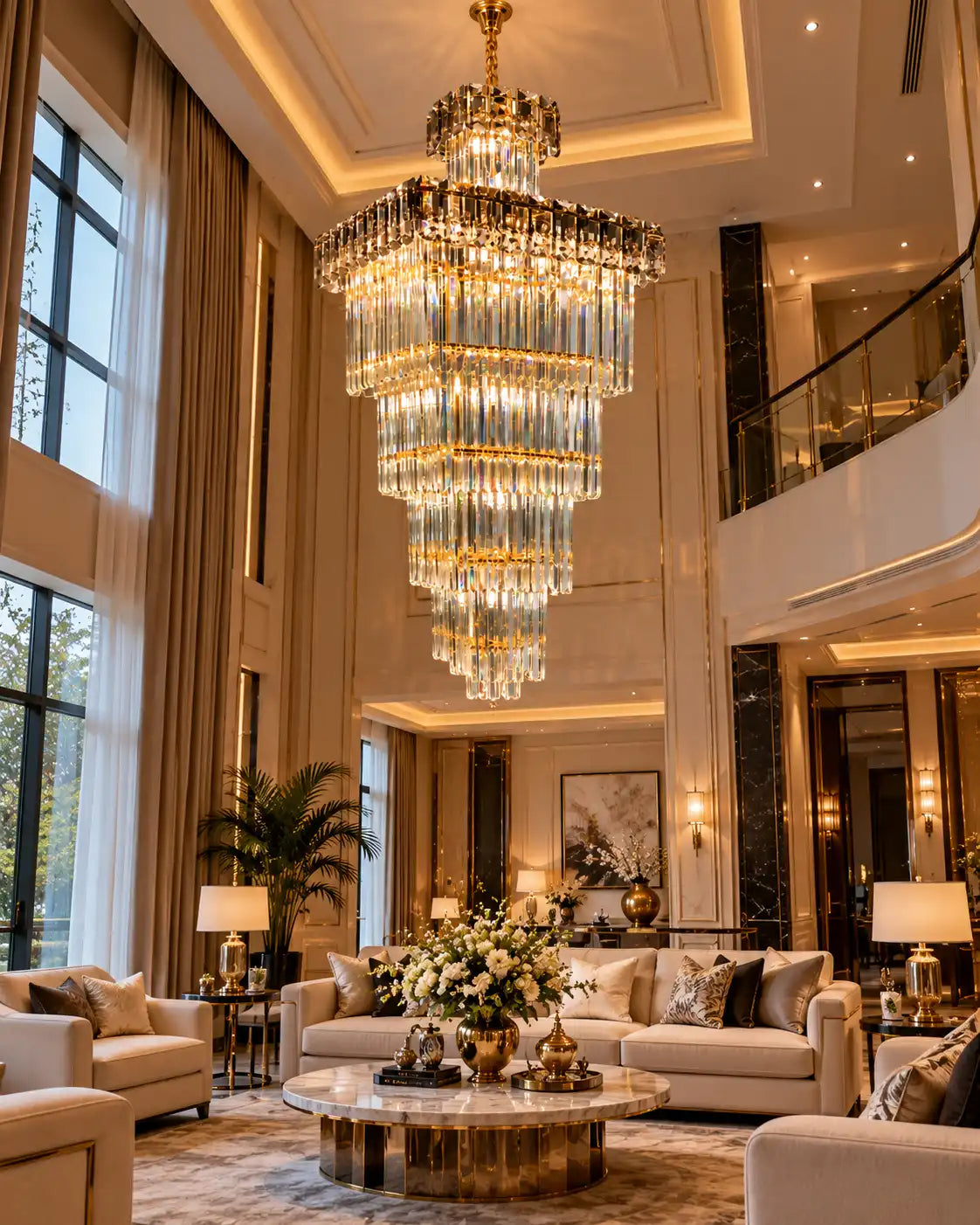 Veylora Crystal Cascade Chandelier