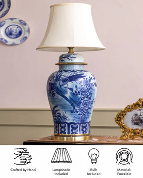 Charade II Blue & White Porcelain Lamp