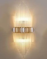 Luxury Empire Glass Rod Wall Sconce - Gold 