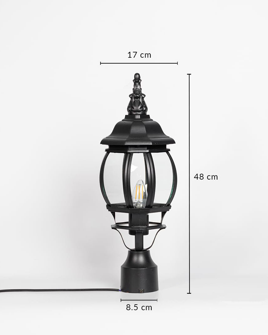 Ornate Globe Gate Light 