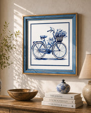 Blue & White Framed Wall Art - 12"x12"