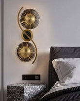 Eclipse Duo Cricle Wall Light - Black 