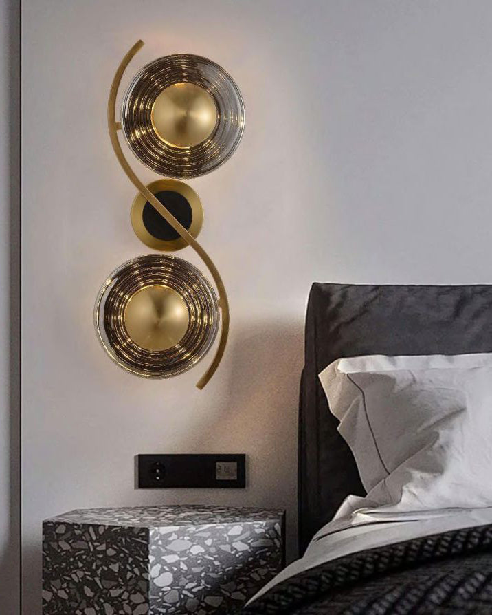 Eclipse Duo Cricle Wall Light - Black 