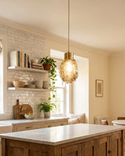 Textured Orb Pendant Light