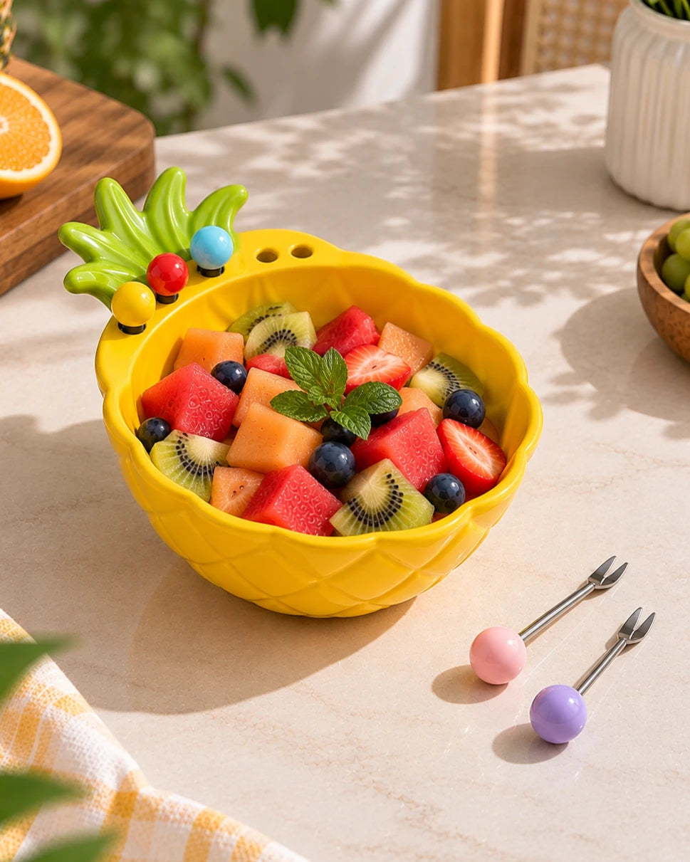 Pineapple Bead Serving Fruit Bowl