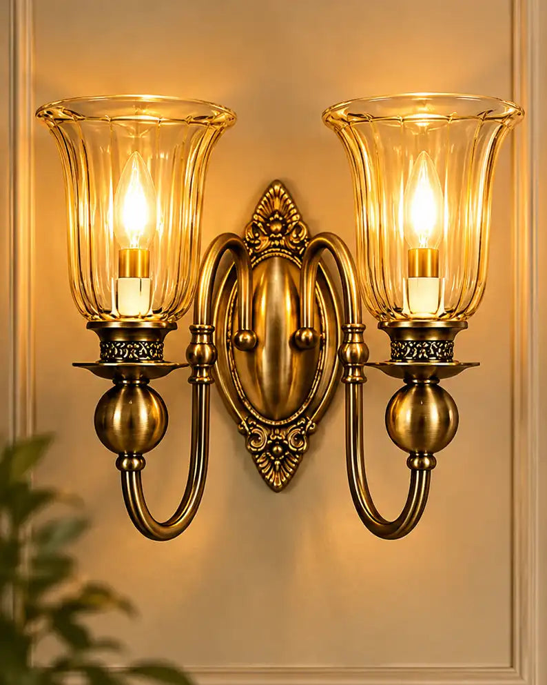 Trumpet Bloom Vintage Wall Light