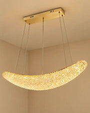 Golden Luxe Crystal Wave Chandelier