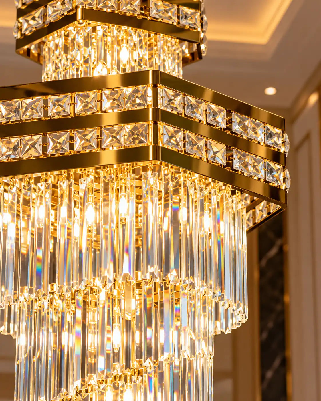 Solvane Geometric Crystal Chandelier