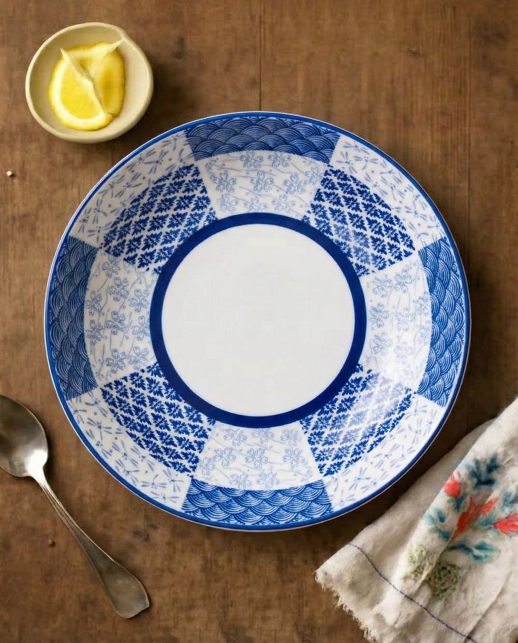 Midnight Mosaic Ceramic Pasta Plate 