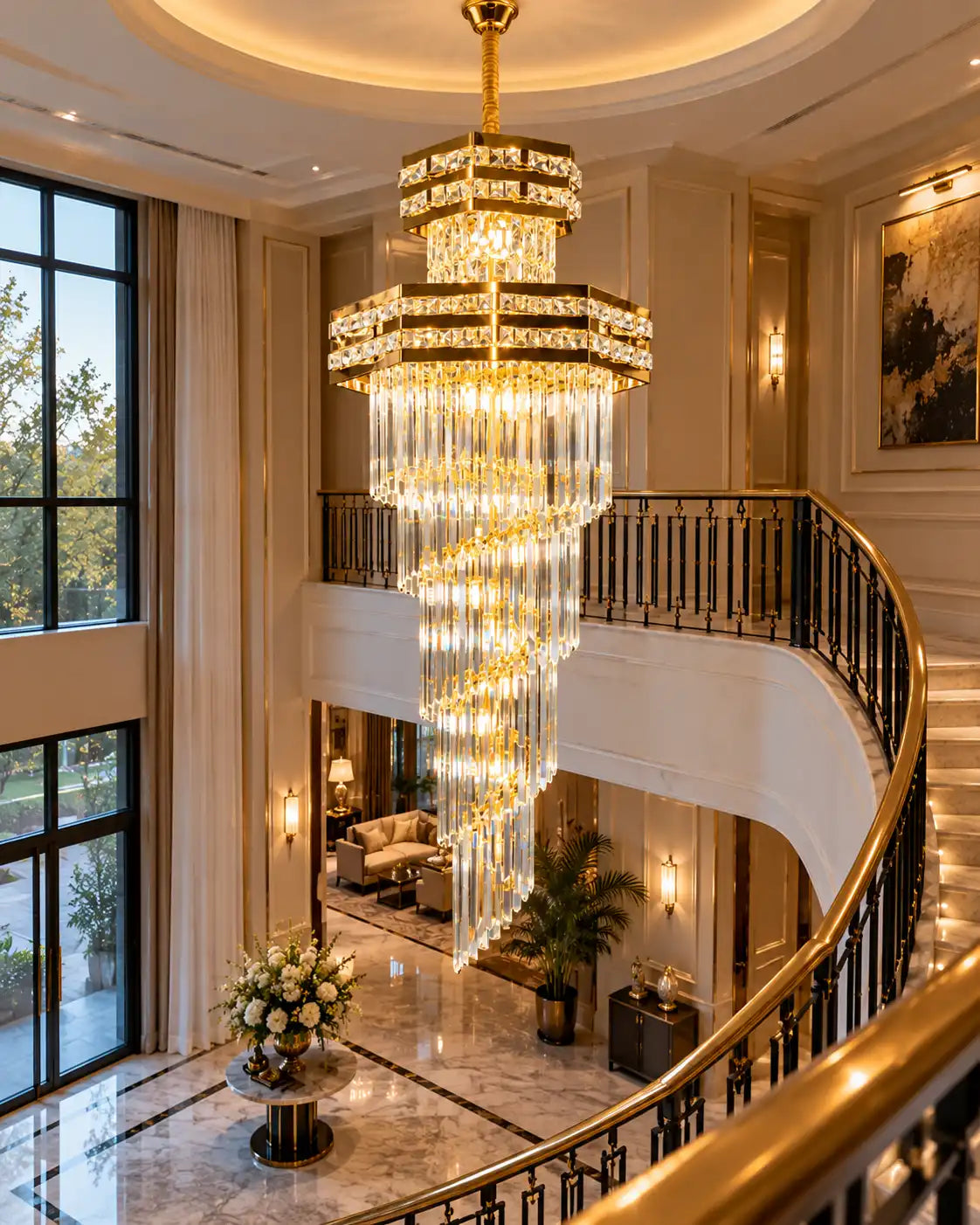 Solvane Geometric Crystal Chandelier