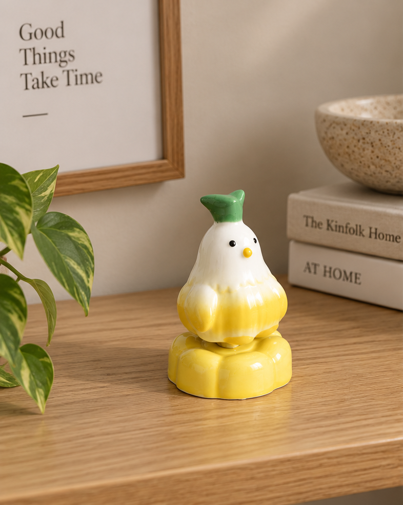 Whimsical Bird Tabletop Decor - Yellow