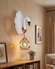 Royal Swan Mosaic Wall Light
