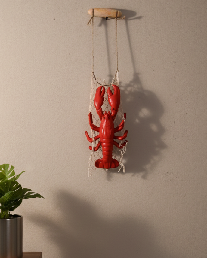 Lobster With Net Wall Decoration - Large 