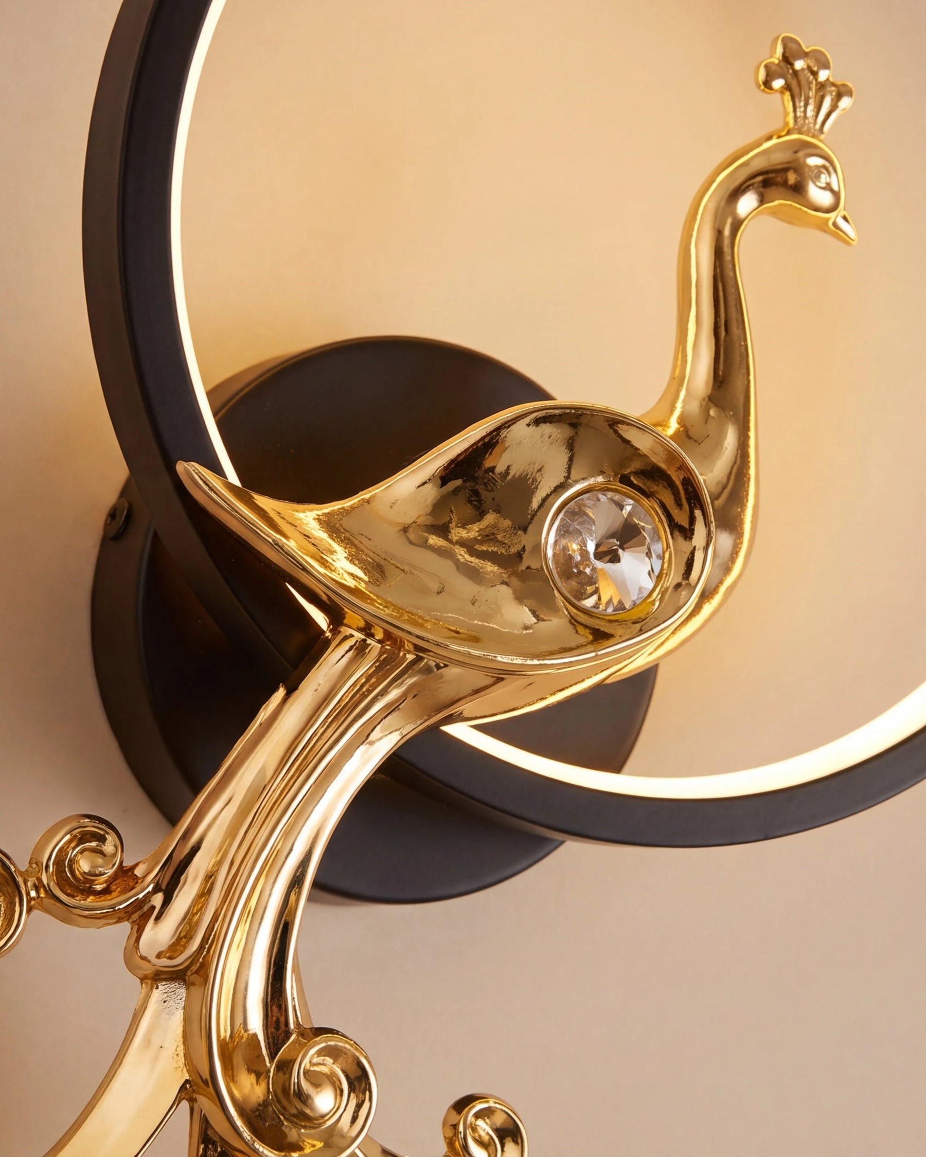 Royal Peacock Wall Sconce - Left 