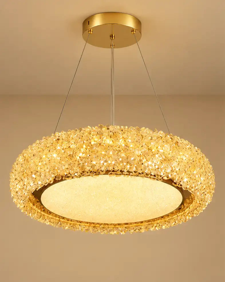 Radiant Luxe Crystal Ring Chandelier