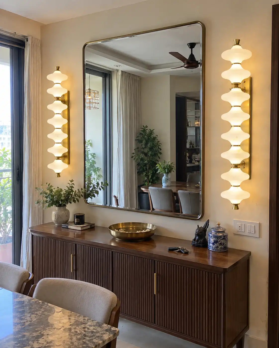 Opaline Stacked Disc Wall Sconce