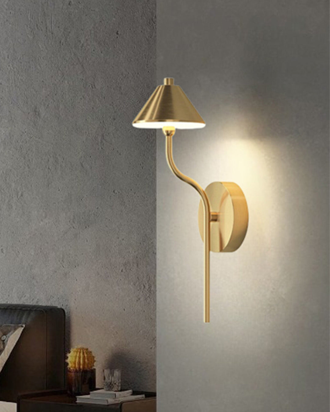 Golden Mushroom Wall Lamp - The Decor Kart 