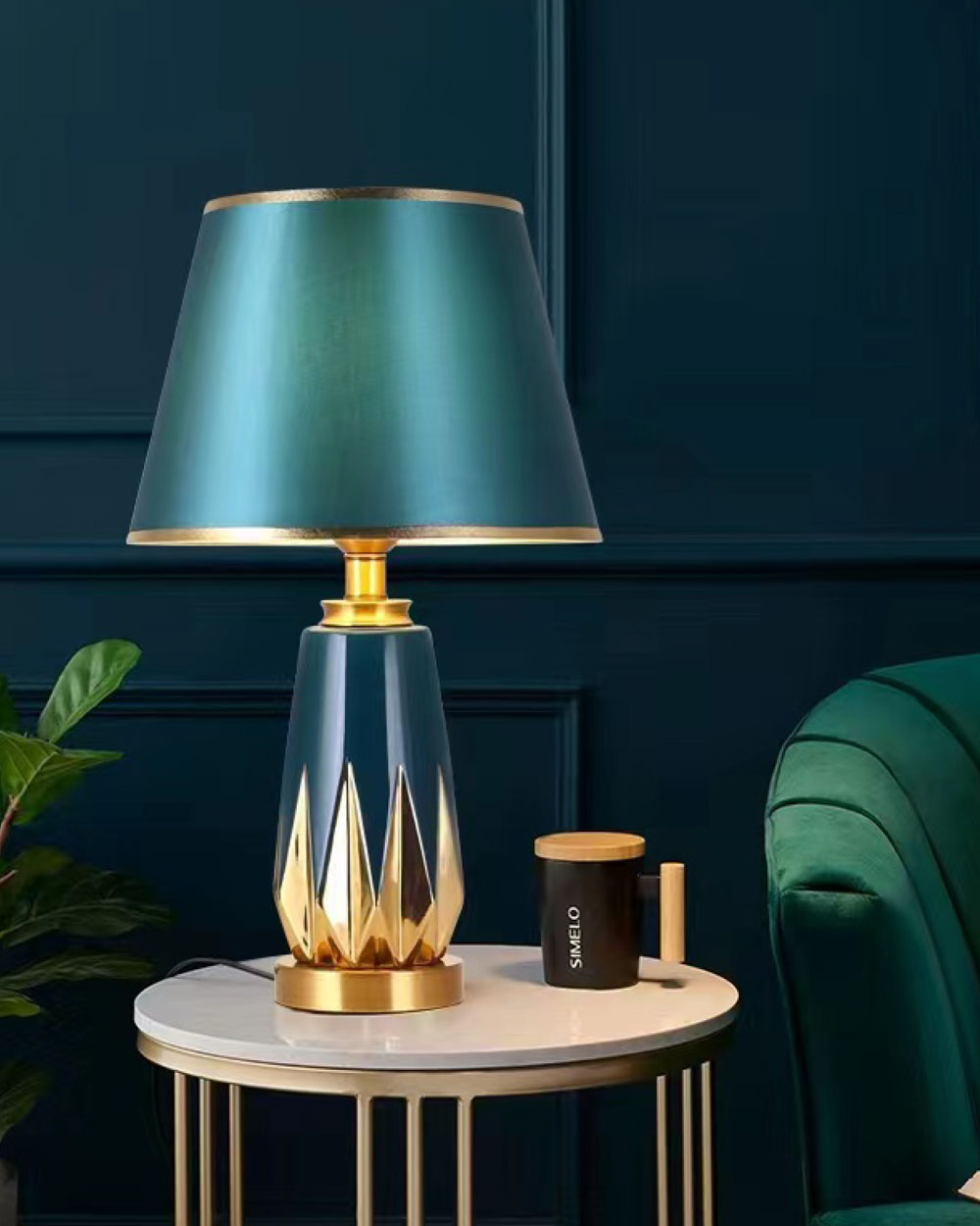 Century Ceramic Table Lamp - Green